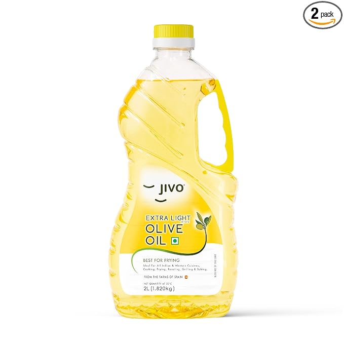 Jivo Extra Light Olive Oil, 2L for Cooking, Dressings, Salad and Soups, Dips & Marinades.(Pet Bottle)