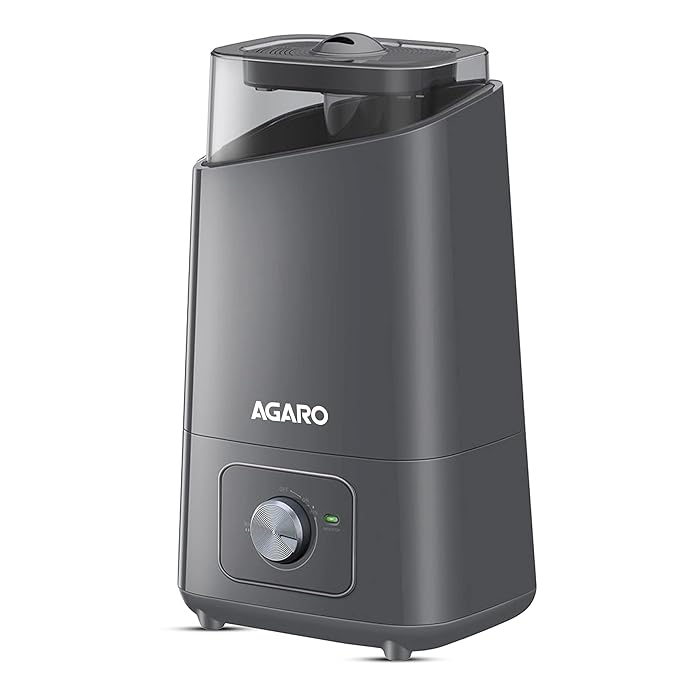 AGARO Glory Cool Mist Ultrasonic Humidifier, 4.5Litres, For Large Area, Room, Home, Office, Adjustable Mist Output, Ceramic Ball Filter, Ultra Quiet, 360° Rotatable Nozzle