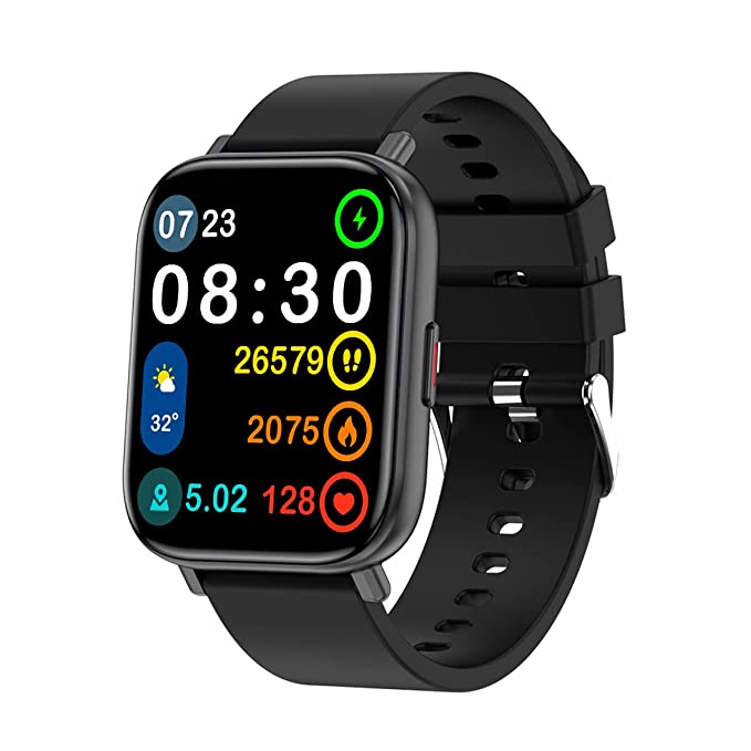 FCUK Fit Pro Full Touch 1.69" Superior Display Smartwatch, Sleek Design Metal Body, 8 Sport Modes, Spo2, Heart Rate Monitoring, IP 68 Water Resistance and Long Battery Life