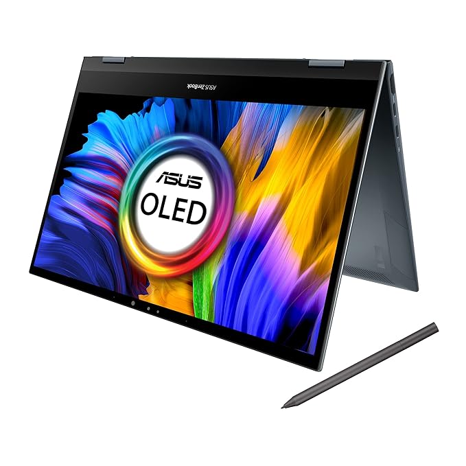 ASUS ZenBook Flip 13 OLED (2021), 13.3-inch (33.78 cm) FHD OLED, Intel Core i7-1165G7 11th Gen, 2-in-1 Laptop (16GB/512GB SSD/Windows 11/Office 2021/Iris Xe Graphics/Grey/1.3 Kg), UX363EA-HP702WS