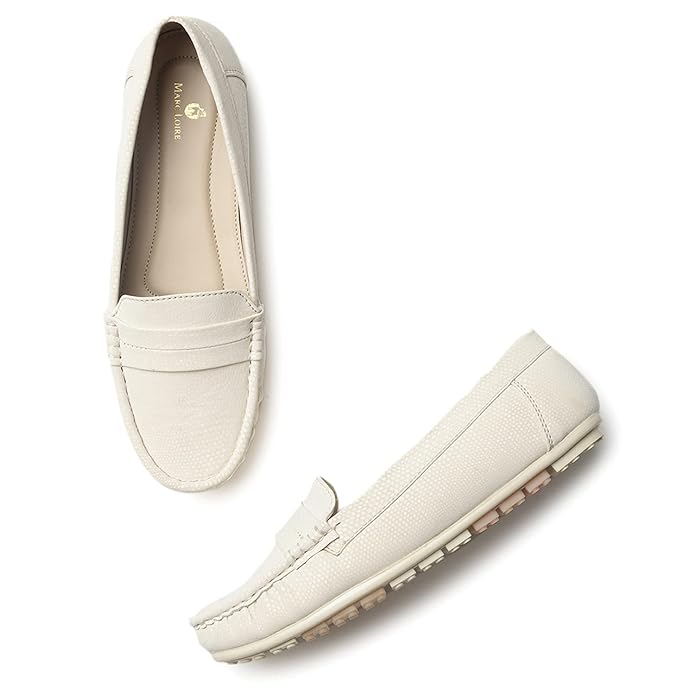 [Apply Coupon] - [Size: 7 UK] - Marc Loire Women Comfortable Slip On Flat Loafer Ballet; Casual and Formal Footwear