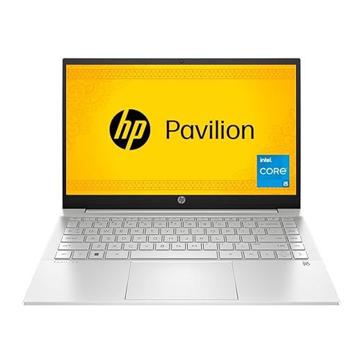 HP Pavilion 14, 12th Gen Intel Core i5-1235U, 14-inch (35.6 cm), FHD, 16GB DDR4, 512GB SSD, Intel Iris Xe graphics, FPR, 720p HD camera, Backlit KB (Win 11, MSO 2021, Silver, 1.41 kg), dv2014TU