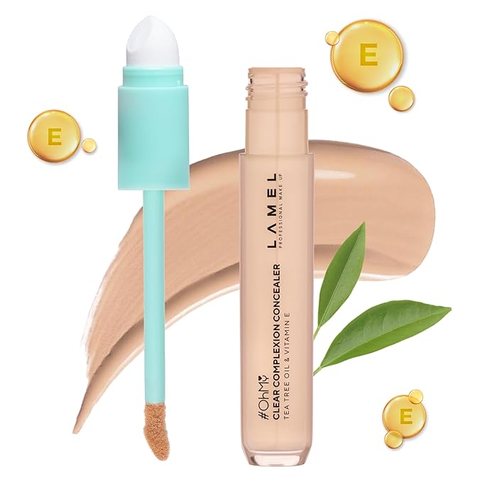 Lamel Oh My Clear Full Coverage Face Concealer 402-Deep Beige |Creamy Formula |Instantly Conceals Imperfections |Sweat And Water Resistant |Smooth, Natural Finish| 7Ml