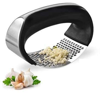 Stainless Steel Garlic Press, Manual Garlic Masher, Vegetable Fruit Mincer, Kitchen Garlic Grinder