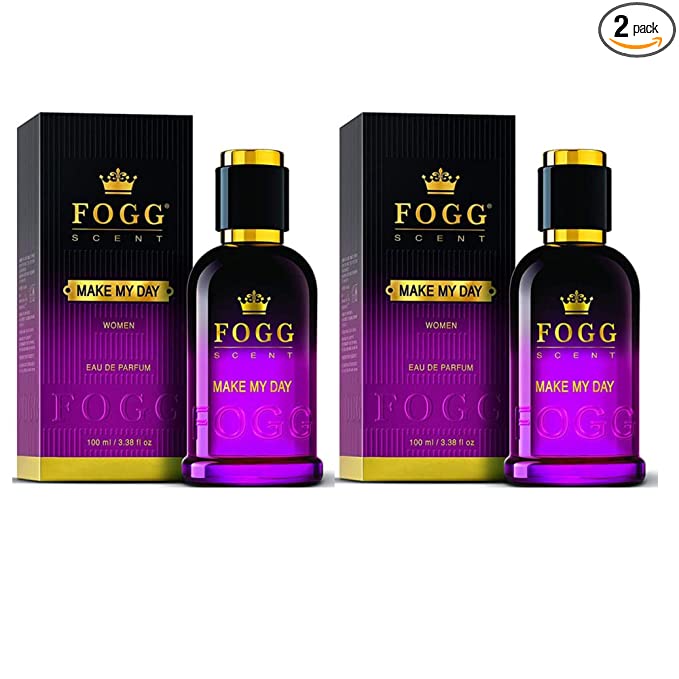 FOGG Women Spray Scent Make My Day Perfume, Long-Lasting, Fresh & Powerful Fragrance Spray, Eau De Parfum, 2 X 100 Ml (Pack Of 2), 200 Millilitres