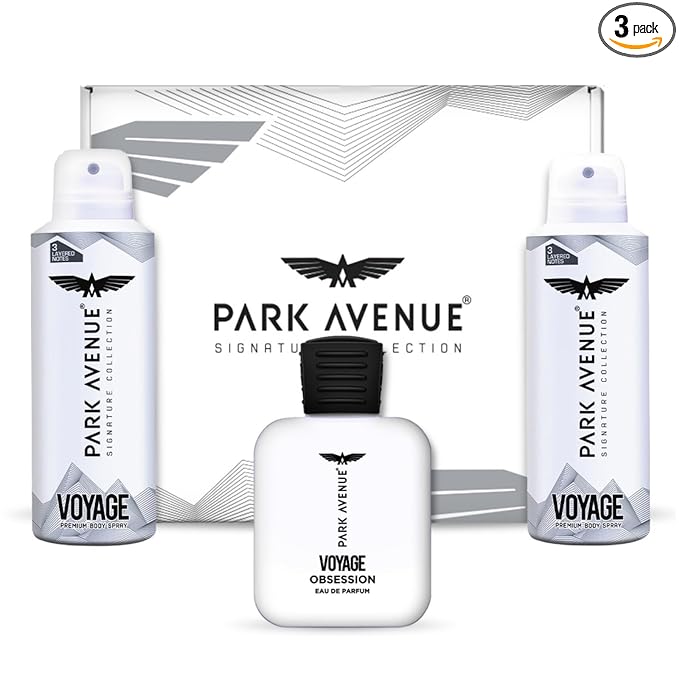 Park Avenue Signature Gift Set For Men 2 Deo & 1 Fresh Liquid Eau De Parfum Men, 350ml | Perfume for Men | Premium Luxury Fragrance Scent | Long-lasting Aroma Perfume