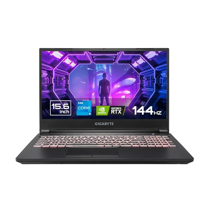 GIGABYTE G5 MD-51IN123SE with 15.6" FHD 144Hz, Intel 11th Gen i5-11400H,Nvidia RTX 3050ti 4G Gaming Laptop (16GB DDR4 Memory/Windows 11 Home/64bit / Gen4 512 GB SSD Black)