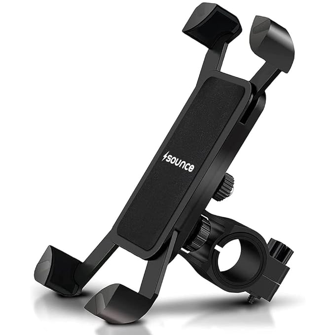 Sounce Waterproof New Bike Phone Mount Anti Shake and Stable 360° Rotation Bike Bicycles Accessories for Any Smartphone GPS Other Devices Between 3.5 and 6.5 inches