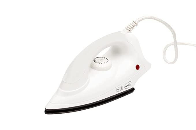 Pigeon by Stovekraft Ivory Dry Iron for Clothes | 1000 Watt | Instant Heat | Nonstick Base Plate | 360 Degree Easy Swivel Cord | Travel Iron | Press Iron | 1 Year Warranty