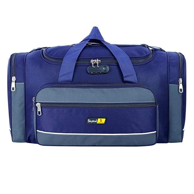 Skyline Polyester 70 Ltrs Without Wheel Travel Duffel Bag for Men and Women (Navy Blue)