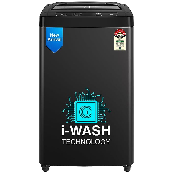 [Apply Coupon] - Godrej 6.5 Kg 5 Star I-Wash Technology for Automatic One Touch Wash Fully-Automatic Top Load Washing Machine (2023 Model, WTEON 650 AP 5.0 GPGR, Graphite Grey, With Toughened Glass Lid)