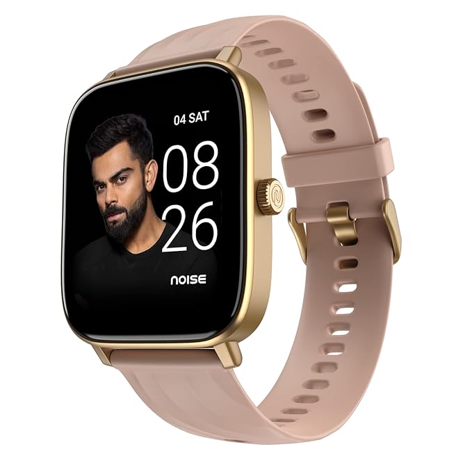 Noise Quad Call 1.81" Display, Bluetooth Calling Smart Watch, AI Voice Assistance, 160+Hrs Battery Life, Metallic Build, in-Built Games, 100 Sports Modes, 100+ Watch Faces (Rose Pink)