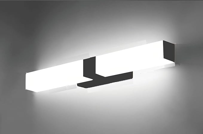 [Apply Coupon] - Groeien 18 inch 18W Rectangular LED Mirror Bathroom Picture Wall Light(White) (1)