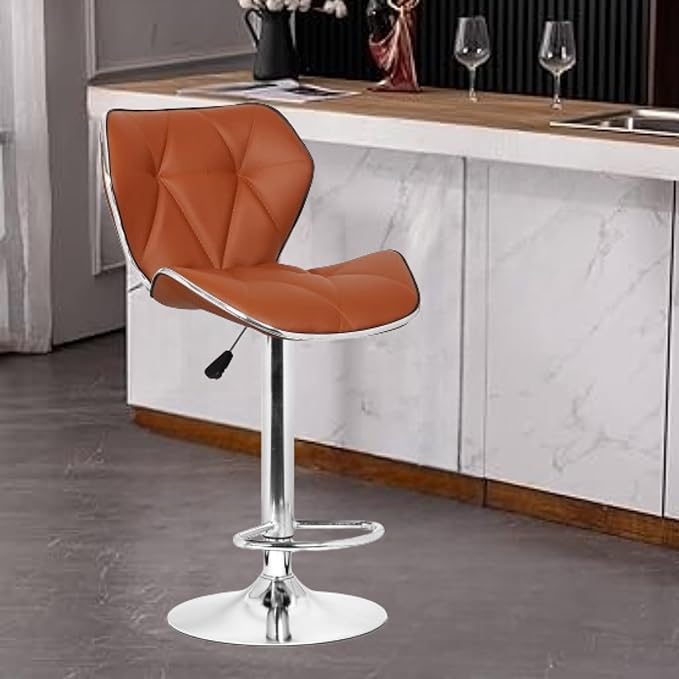 Da URBAN Ember Height Adjustable and Revolving Bar Stool/Kitchen Chair/Stylish Bar Stool Tan