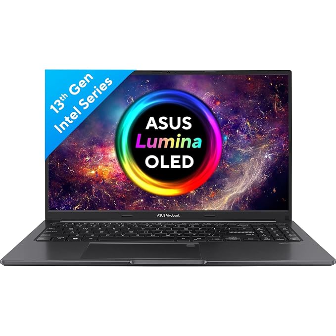 ASUS Vivobook 15 OLED (2023), Intel Core i5-1335U 13th Gen, 15.6" (39.62 cm) FHD OLED, Thin and Light Laptop (16GB/512GB/Win11/Office 2021/Fingerprint/Black/1.7 kg), X1505VAU-LK543WS