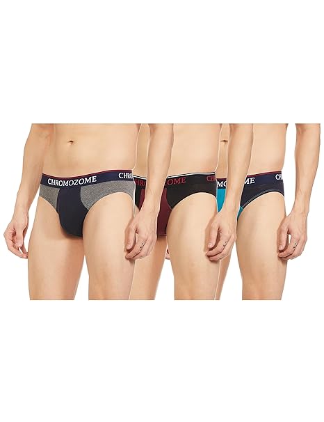 [Apply Coupon] - [Size: XL] - Chromozome Mens Cotton-Stretch Briefs (Pack of 3)