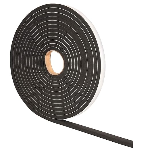 CELLUX Single Side 6MM Thick High Density Self Adhesive Foam Seal Tape, Weather Stripping Doors and Window Insulation Soundproofing -12mm Width,5 Meter Length