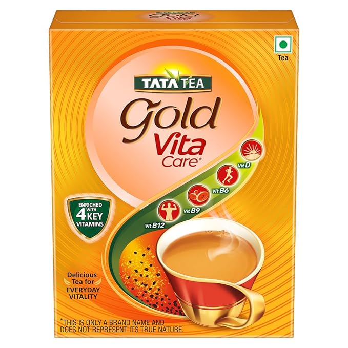 Tata Tea Gold Vitacare | Tea With Power Of 4 Vitamins | Vitamin D | Vitamin B6 | Vitamin B9 | Vitamin B12 | Loose Leaf Black Tea | 500 Gram