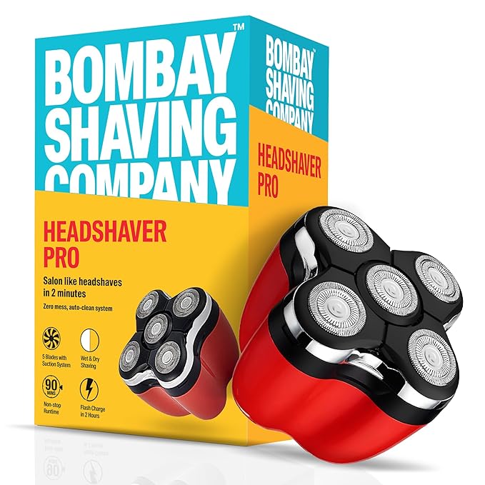 [Apply Coupon] - Bombay Shaving Company Head Shaver Pro | 120 Min Charge time, 90 Min Run time, Charging Indicator | IPX6 Waterproof, 2 Years Warranty | Head Shaver for Bald Men | Hair Trimmer for Men