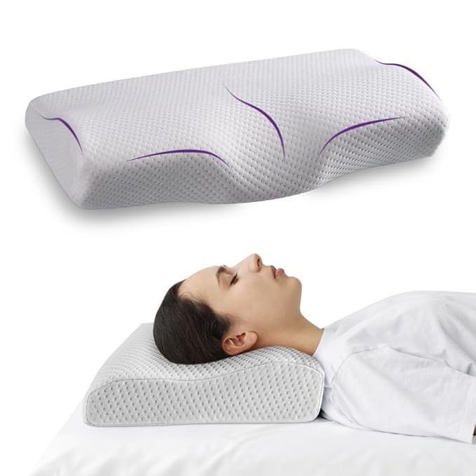 Wakefit Memory Foam Pillow | 1 Year Warranty | Cervical Pillow for Neck Pain, Pillow for Neck Pain, Orthopedic Pillow with Extra Curve Neck Support (51L x 31W x 10Hcm, Regular)