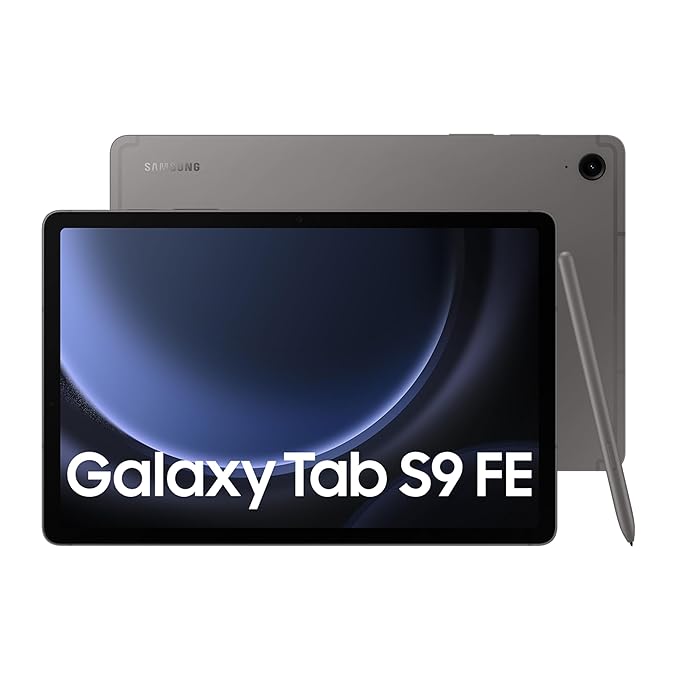 Samsung Galaxy Tab S9 FE 27.69 cm (10.9 inch) Display, RAM 6 GB, ROM 128 GB Expandable, S Pen in-Box, Wi-Fi, IP68 Tablet, Gray