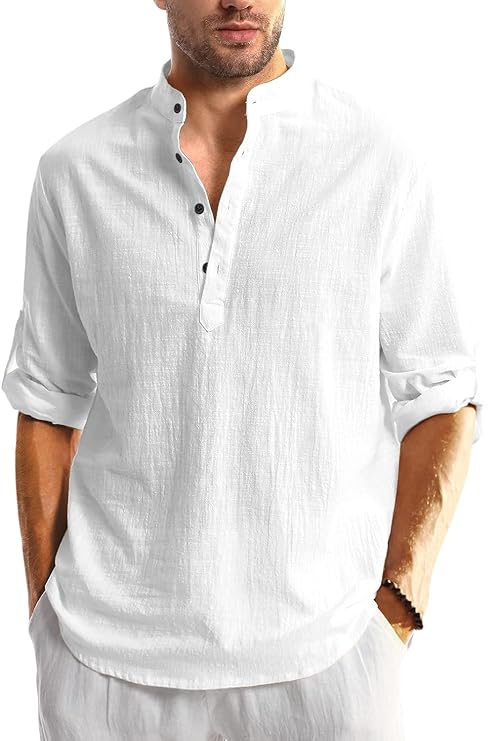 [Size: L] - Bellstone Men's Solid Regular Fit Kurta