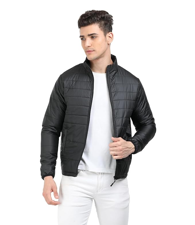 [Apply Coupon] - [Size: XL] - Scott International Winter Jacket for Men Bomber Jacket Mens Nylon Quilted standard length Puffer Jacket Full Sleeve Mens Jacket Monsoon Jackets for Men