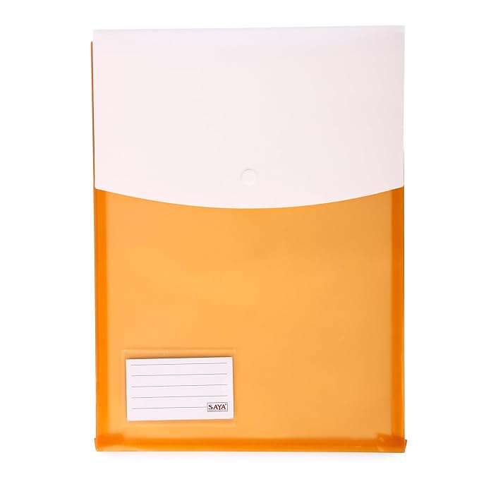 SAYA Pack of 6 Vertical Button Envelope - Fs (Orange)