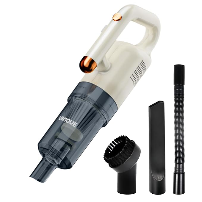 UN1QUE 3 in 1 Handheld Vacuum Cleaner for Home,500W Powerful Motor with 15000PA Suction,Dry Vacumming,Portable Lightweight Handheld Vacuum Small Size,Deep Clean for Curtains,Sofa,Floors(0.8L Filter)