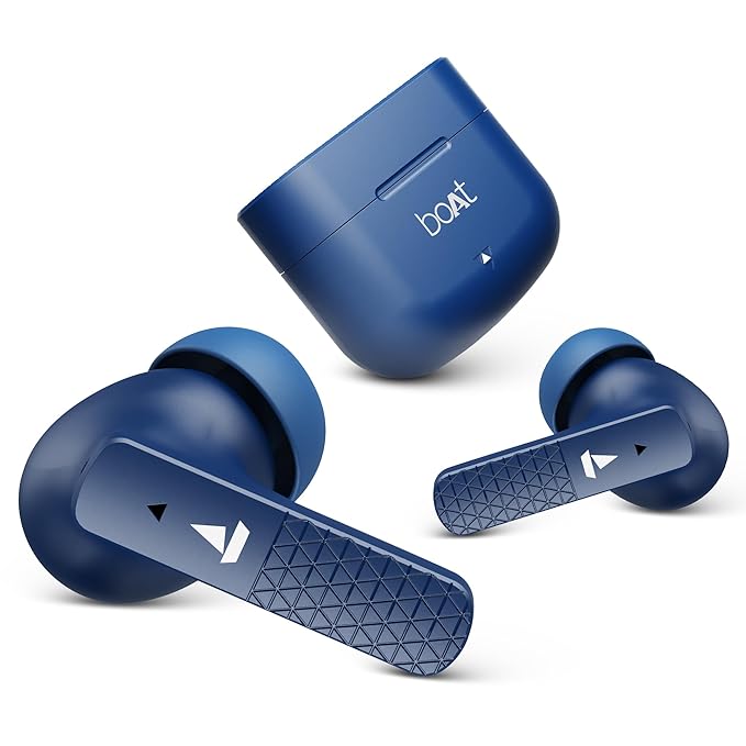 boAt Airdopes 91 Truly Wireless in Ear Ear Buds w/ 45 hrs Playtime, Beast Mode with 50 ms Low Latency, Dual Mics with ENx, ASAP Charge, IWP Tech, IPX4 & Bluetooth v5.3(Starry Blue)