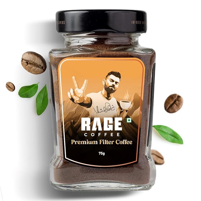 Rage Coffee Premium Filter Coffee Powder |Arabica & Robusta Coffee Powder with Chicory | Rich & Strong Blend of Coffee - 75g