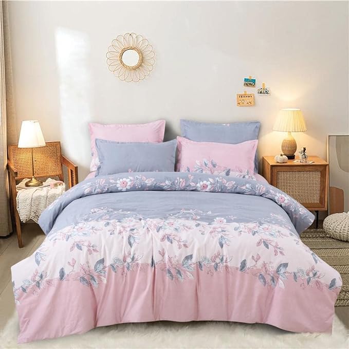 THE HOME STYLE Microfiber Reversible Single Bed AC Comforter ll Blanket ll Duvet ll Quilt, 60x90 Inches, 120 GSM ll for All Weather/Seasons (Single Bed, Pink Lavender)