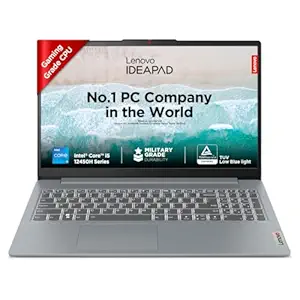 Lenovo IdeaPad Slim 3 12th Gen Intel Core i5-12450H 15.6" (39.6cm) FHD IPS Thin & Light Laptop (16GB/512GB SSD/Win 11/Office 21/Backlit KB/Alexa Built-in/1 Year ADP Free/Arctic Grey/1.6Kg), 83ER008GIN