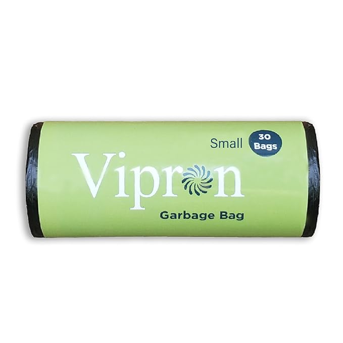 Vipron Garbage Bags (Small) 30 Bags 17 X 19 Inches (Pack of 1) for Dustbin Bags/Trash Bag