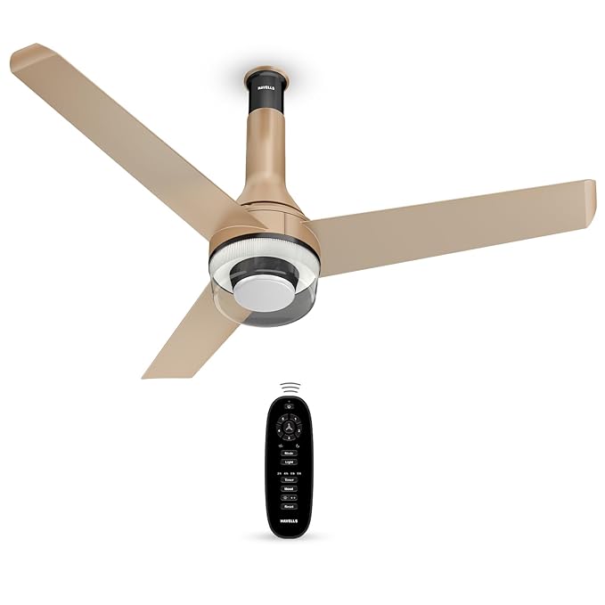 [Apply Coupon] - Havells 1200mm Crista Underlight BLDC Ceiling Fan | Remote Controlled, Smart Fan, IoT Enabled, Alexa & Google Home Compatible | 5 Star Rated, Upto 60% Energy Saving, 2 Year Warranty | (Champagne Cola)