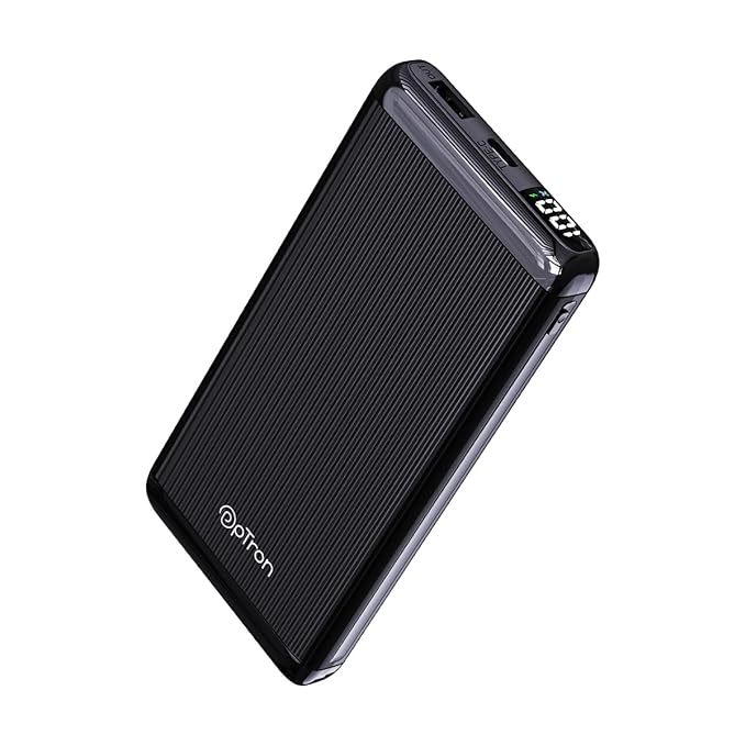 pTron Dynamo Vortex 10000mAh 22.5W Fast Charging Power Bank, 20W PD Fast Charging, Supports Xiamo, Redmi, Samsung,iPhone, Oneplus, Oppo, 2 Outputs & 1 Input & Multiple Layers of Protection (Black)