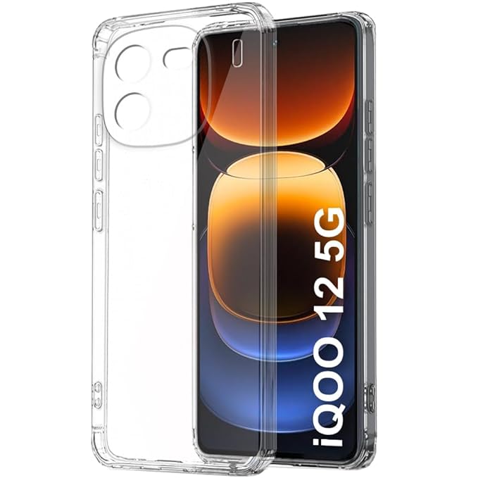 Solimo Back Cover for Iqoo 12 5G (Silicone|Transparent)