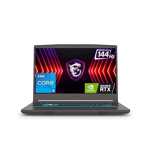 MSI Thin 15, Intel Core i5-12450H, 40CM FHD 144Hz Gaming Laptop(8GB/512GB NVMe SSD/Windows 11 Home/NVIDIA GeForce RTX 2050,GDDR6 4GB/Cosmos Gray/1.86Kg), B12UCX-1696IN