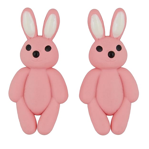 Lucky Jewellery Designer Trendy Teddy And Rabbit Design Earring Stylish Teddy Bear Stud Earing | Cute Cartoon Earrings For Girls & Women (CHEP-TEDDY-PARENT)