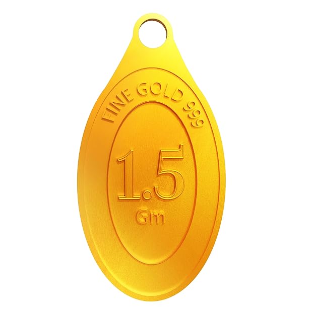 Euphoria Jewellery 24k (999) 1.50gram Coin Cum Pendant