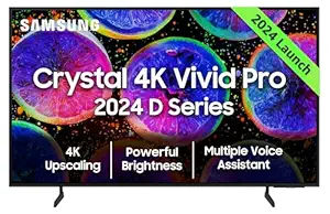 [Apply Coupon] - Samsung 108 cm (43 inches) D Series Crystal 4K Vivid Pro Ultra HD Smart LED TV UA43DUE77AKLXL (Black)