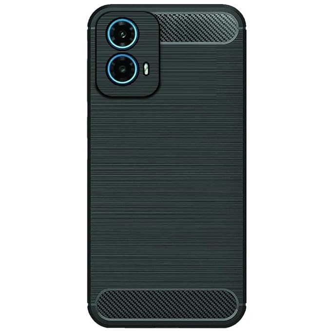 Solimo Motorola Moto G34 5G Back Cover | Back Case for Motorola Moto G34 5G | Carbon Fibre Rugged Armour (Black)