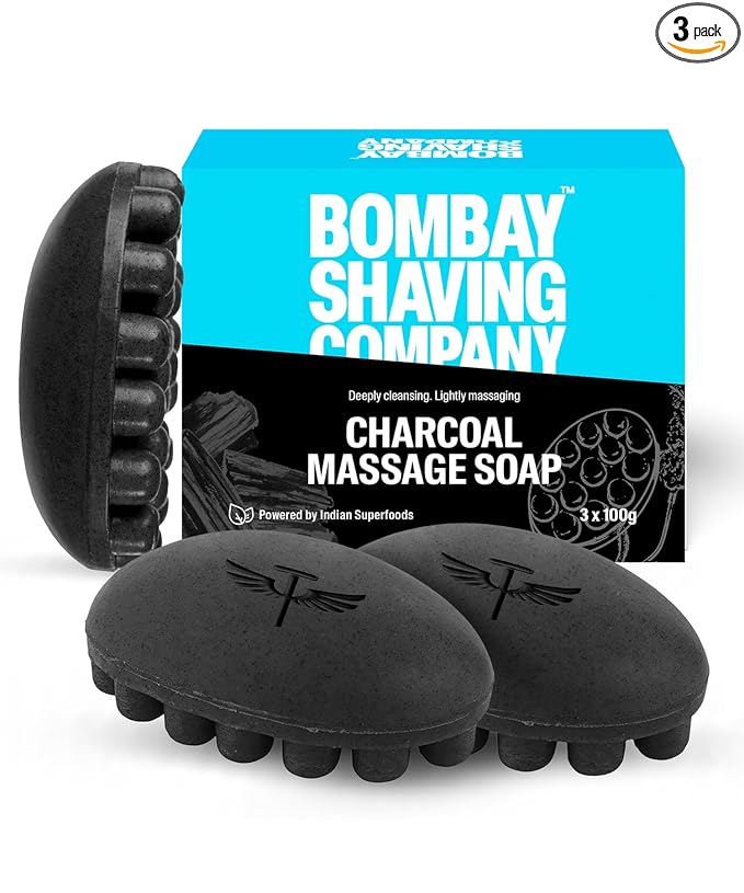 [Apply Coupon] - Bombay Shaving Company Charcoal Massage Soap100g | Pack of 3