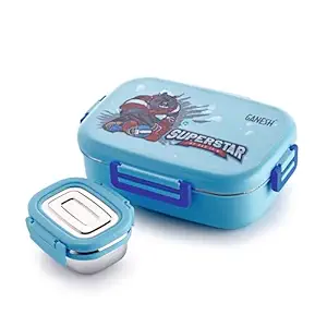 GANESH Skipper Insulated Airtight Leak-Proof Lunch Box for Office, School, Picnic - 750 ml - Blue