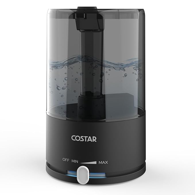 [Apply Coupon] - Costar Humidifier for Room 4.2 Litres Cool Mist Ultrasonic Humidifier Large Capacity Water Tank Humidity Whisper-Quiet Cool Mist Humidifier,Top Fill, Auto-Shut off,Effective Cold & Cough Relief