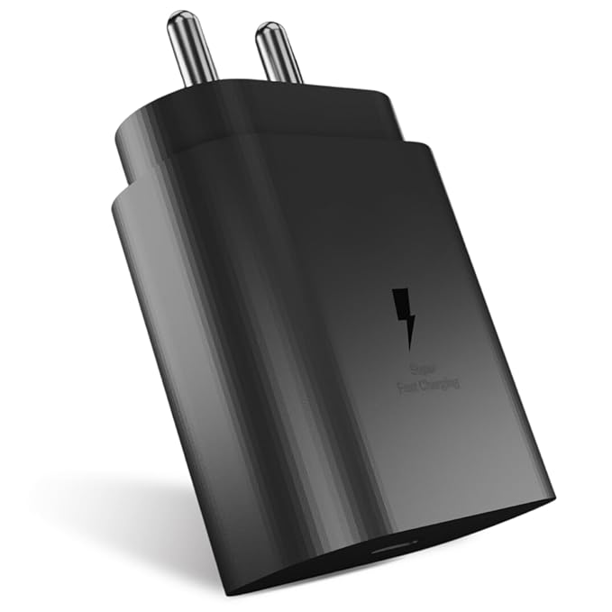 AILKIN 25W Fast Samsung Charger  -  Sleek Black USB-C Power Adapter for Rapid Charging Compatible with Galaxy S23, S22, Note 20, S20 FE, S20+, S21, S21+, S21 FE, S21 Ultra, M14 5G, M15, M32 & More