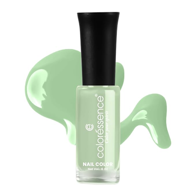 Coloressence Mini Mani Nail Polish | Chip Resistant | Quick Dry | One Swipe Application | Toxin Free |Sea Moss-6ml