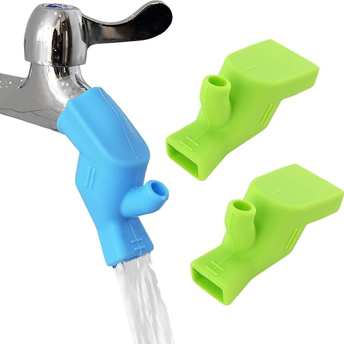 Sulfar Flexible Silicone Faucet Extension||Tap Extender for wash Your face||Faucet Extender for Drink Water||Faucet for Kitchen & Bathroom (Multicolor) Pack of 3