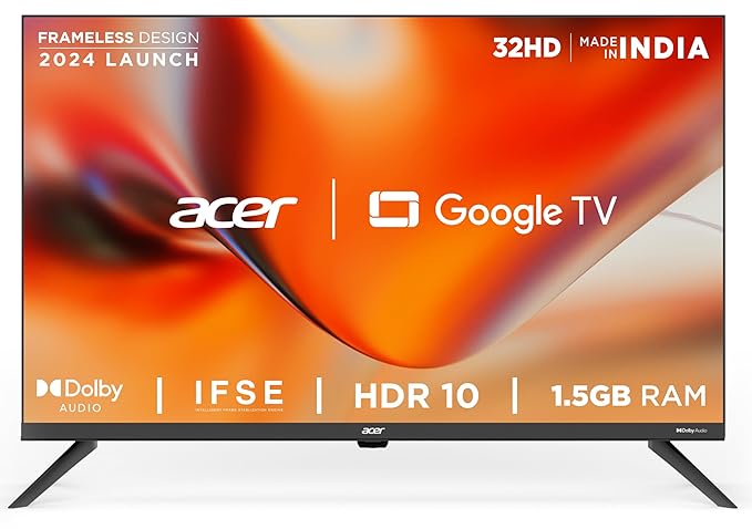 [Apply Coupon] - Acer 80 cm (32 inches) J Series HD Ready Smart Google TV (Black)