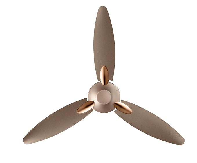 USHA Bloom Daffodil 1250mm|BEE Star Rated | Goodbye Dust Ceiling Fan | 2 Year Warranty | (Sparkle Golden and Brown) Pack of 1